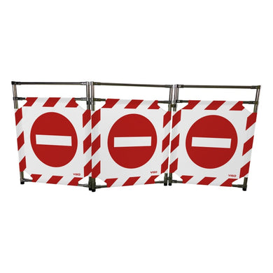 Barrière d'intervention 3 panneaux – PVC ou Inox 304, H. 1 000 ou 1 800 mm
