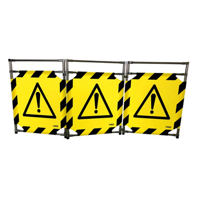 Barrière d'intervention 3 panneaux – PVC ou Inox 304, H. 1 000 ou 1 800 mm