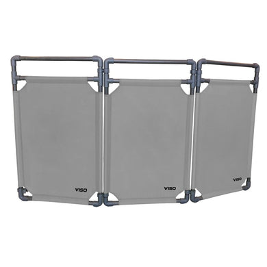 Barrière d'intervention 3 panneaux – PVC ou Inox 304, H. 1 000 ou 1 800 mm