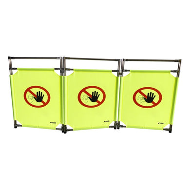 Barrière d'intervention 3 panneaux – PVC ou Inox 304, H. 1 000 ou 1 800 mm