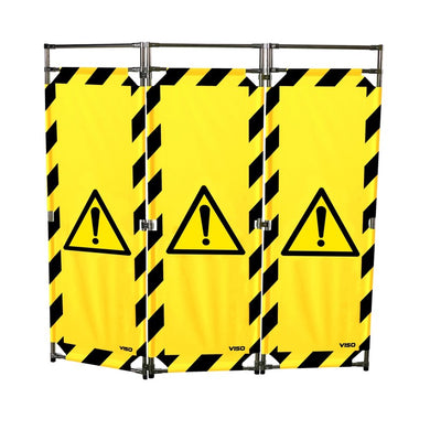 Barrière d'intervention 3 panneaux – PVC ou Inox 304, H. 1 000 ou 1 800 mm