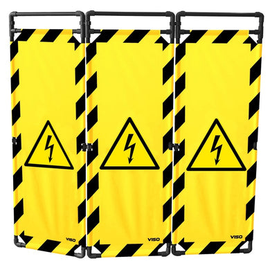 Barrière d'intervention 3 panneaux – PVC ou Inox 304, H. 1 000 ou 1 800 mm