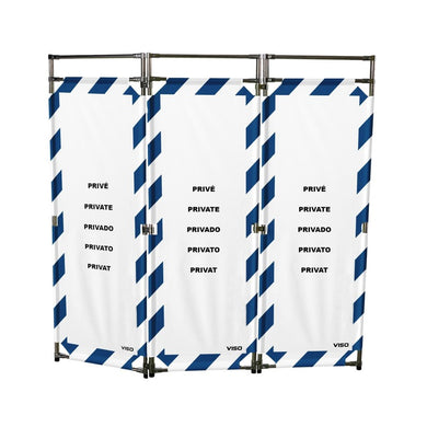 Barrière d'intervention 3 panneaux – PVC ou Inox 304, H. 1 000 ou 1 800 mm
