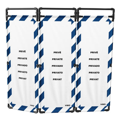 Barrière d'intervention 3 panneaux – PVC ou Inox 304, H. 1 000 ou 1 800 mm