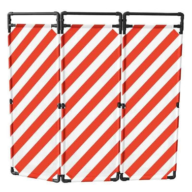 Barrière d'intervention 3 panneaux – PVC ou Inox 304, H. 1 000 ou 1 800 mm