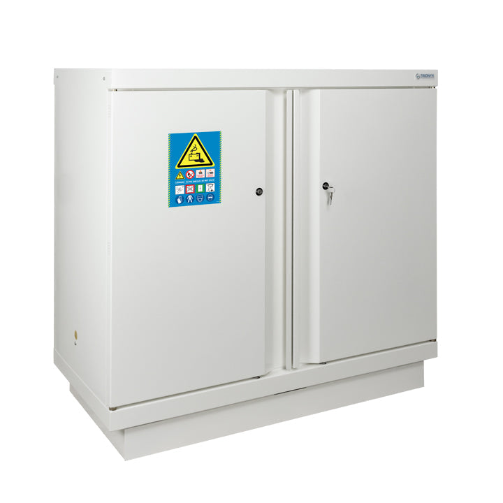 Armoire anti-feu 90 min batteries lithium basse 2 portes – vue de la caisse 2 portes