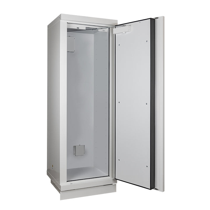 Armoire anti-feu 90 min batteries lithium haute 1 porte – vue de la caisse 1 porte