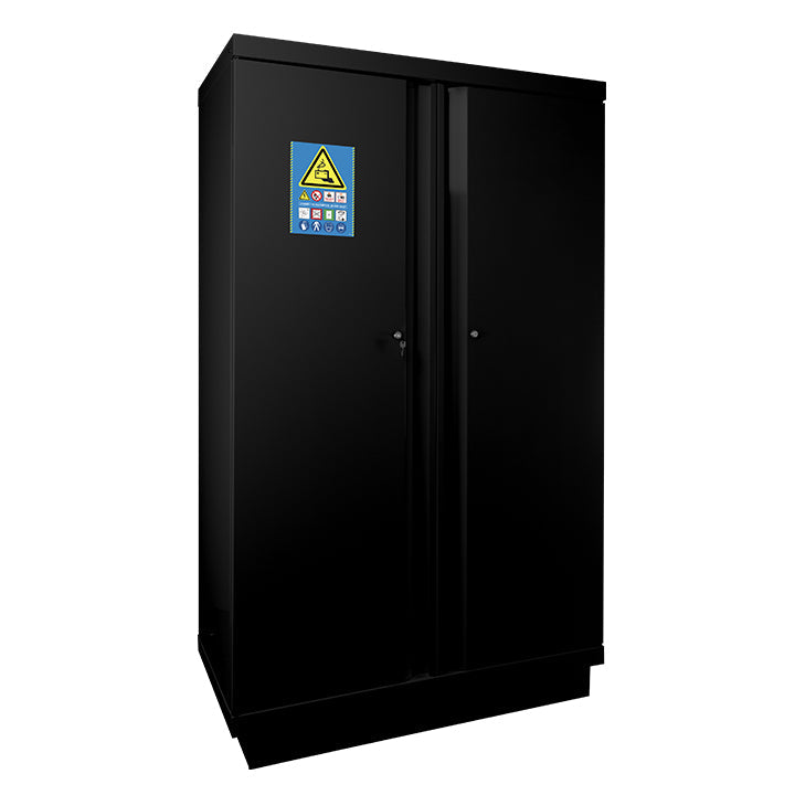 Armoire anti-feu 90 min batteries lithium haute 2 portes – vue de la caisse 2 portes