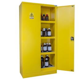 Armoire de sécurité produits dangereux haute 2 portes 240 L – Jaune
