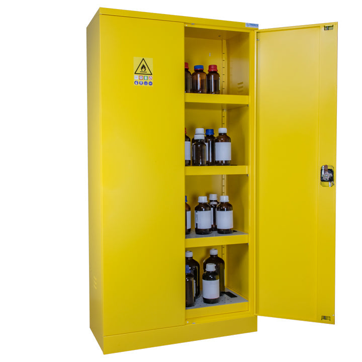 Armoire de sécurité produits dangereux haute 2 portes 240 L – Jaune