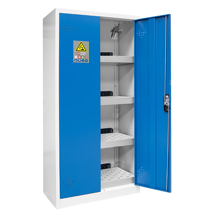 Armoire stockage et charge batteries lithium haute 2 portes