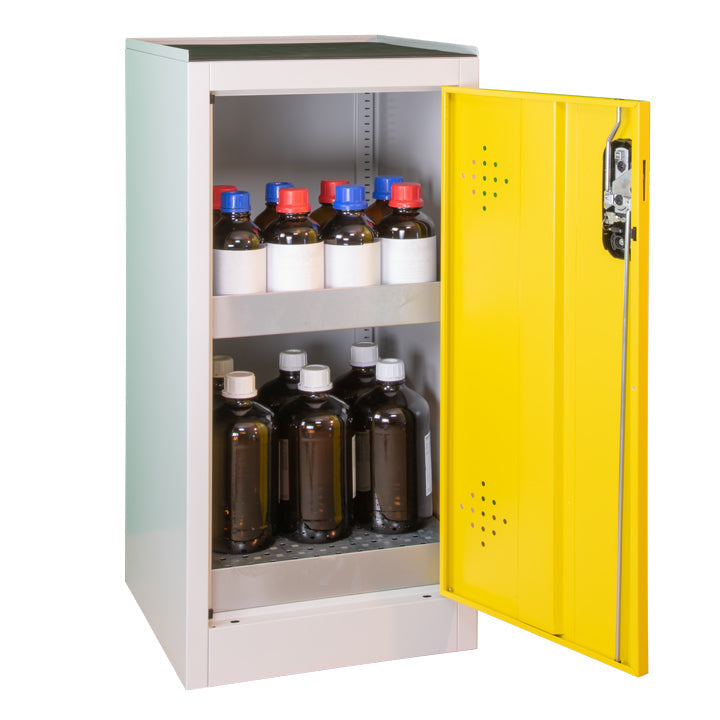 Armoire produits dangereux bicolore basse 1 porte 80 L - AZ50