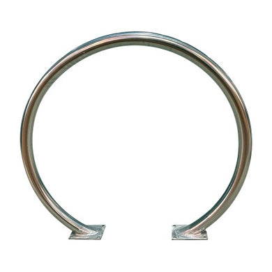 Arceau vélo inox 304 1 ou 2 places – Ø 50 mm, platine 150×110 mm