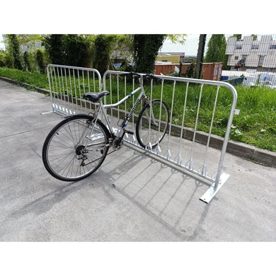 Rack à vélos 11 places pieds amovibles acier galvanisé