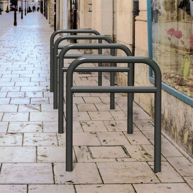 Arceau vélo traverse à sceller galvanisé – Ø 50 mm, 2 places