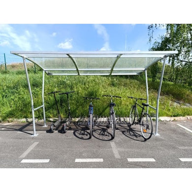 Abri vélos acier galvanisé à chaud - 10 places et plus