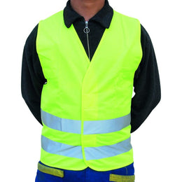 Gilet de sécurité réfléchissant orange ISO 20471 - fermeture velcro, taille XL