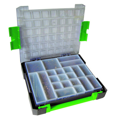 Mallette organisatrice à godets amovibles - couvercle transparent polycarbonate