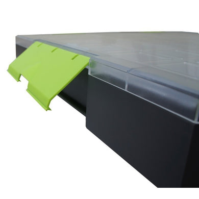 Mallette organisatrice à godets amovibles - couvercle transparent polycarbonate