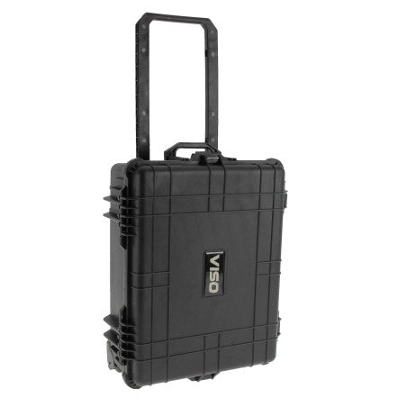 Valise étanche IP67 sur roulettes avec poignée télescopique et mousse prédécoupée